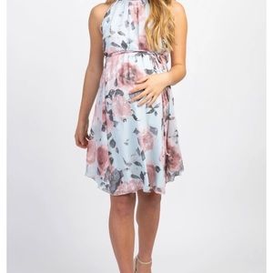 Light Blue Maternity Dress